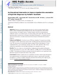 Cover page: An Educational Intervention to Improve Inpatient Documentation of High-risk Diagnoses by Pediatric Residents