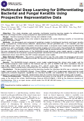 Cover page: Multimodal Deep Learning for Differentiating Bacterial and Fungal Keratitis Using Prospective Representative Data.