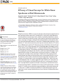 Cover page: Efficacy of Visual Surveys for White-Nose Syndrome at Bat Hibernacula