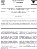 Cover page: Synergistic antinociception by the cannabinoid receptor agonist anandamide and the PPAR-α receptor agonist GW7647