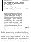 Cover page: Dietary gap assessment: an approach for evaluating whether a country's food supply can support healthy diets at the population level.