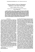 Cover page: Quadratic model for reservoir management: Application to the Central Valley Project
