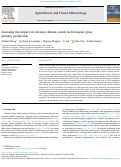 Cover page: Assessing the impact of extreme climate events on European gross primary production