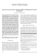 Cover page: K-Bayes Reconstruction for Perfusion MRI II: Modeling and Technical Development