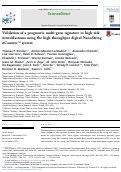 Cover page: Validation of a prognostic multi‐gene signature in high‐risk neuroblastoma using the high throughput digital NanoString nCounter™ system