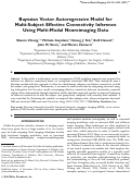 Cover page: Bayesian vector autoregressive model for multi-subject effective connectivity inference using multi-modal neuroimaging data.