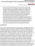 Cover page: Where the Green Is: Examining the Paradox of Environmentally Conscious Consumption