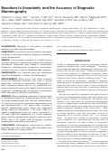 Cover page: Reactions to Uncertainty and the Accuracy of Diagnostic Mammography