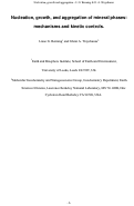 Cover page: Nucleation, growth, and aggregation of mineral phases: Mechanisms and kinetic controls