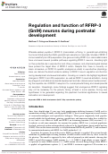 Cover page: Regulation and Function of RFRP-3 (GnIH) Neurons during Postnatal Development