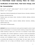 Cover page: A multi-modal sweat sensing patch for cross-verification of sweat rate, total ionic charge, and Na + concentration