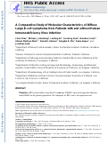 Cover page: A Comparative Study of Molecular Characteristics of Diffuse Large B-cell Lymphoma from Patients with and without Human Immunodeficiency Virus Infection