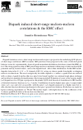 Cover page: Diquark induced short-range nucleon-nucleon correlations &amp; the EMC effect