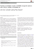 Cover page: Nicotinic acetylcholine receptor availability in cigarette smokers: effect of heavy caffeine or marijuana use