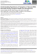 Cover page: Understanding Experiences of Caregivers of Spouses With Dementia During Caregiver Health Care Emergencies.