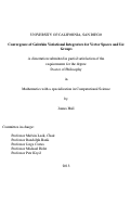 Cover page: Convergence of Galerkin Variational Integrators for Vector Spaces and Lie Groups