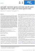 Cover page: spliceJAC: transition genes and state‐specific gene regulation from single‐cell transcriptome data