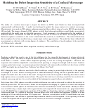 Cover page: Modeling the defect inspection sensitivity of a confocal microscope