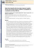 Cover page: Daily Stress Magnifies the Association Between Cognitive Decline and Everyday Memory Problems: An Integration of Longitudinal and Diary Methods