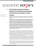 Cover page: Inductively powered wireless pacing via a miniature pacemaker and remote stimulation control system