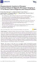 Cover page: Pharmacokinetic Analysis of Dynamic Contrast-Enhanced Magnetic Resonance Imaging at 7T for Breast Cancer Diagnosis and Characterization.