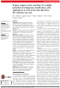 Cover page: N-gram support vector machines for scalable procedure and diagnosis classification, with applications to clinical free text data from the intensive care unit