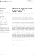 Cover page: Targeting of lysosomal-bound protein mEAK-7 for cancer therapy.