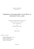 Cover page: Simulation of incompressible viscous flows on distributed Octree grids