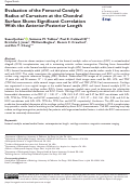 Cover page of Evaluation of the Femoral Condyle Radius of Curvature at the Chondral Surface Shows Significant Correlation With the Anterior-Posterior Length.