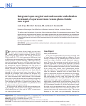 Cover page: Integrated open surgical and endovascular embolization treatment of a paracavernous venous plexus fistula: case report.