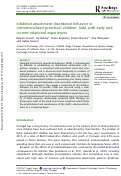 Cover page: Inhibited attachment disordered behavior in institutionalized preschool children: links with early and current relational experiences