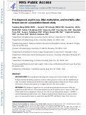 Cover page: Prediagnosis aspirin use, DNA methylation, and mortality after breast cancer: A population‐based study