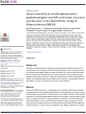 Cover page: Serum reactivity to citrullinated protein/peptide antigens and left ventricular structure and function in the Multi-Ethnic Study of Atherosclerosis (MESA)