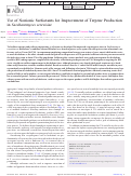 Cover page: Use of Nonionic Surfactants for Improvement of Terpene Production in Saccharomyces cerevisiae