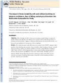 Cover page: The impact of knee instability with and without buckling on balance confidence, fear of falling and physical function: the Multicenter Osteoarthritis Study