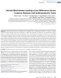 Cover page: Genetic Mechanisms Leading to Sex Differences Across Common Diseases and Anthropometric Traits