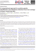 Cover page: A computational approach for positive genetic identification and relatedness detection from low-coverage shotgun sequencing data