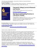 Cover page: The Four Cs of Promising Practices in Community Colleges