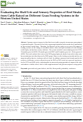 Cover page: Evaluating the Shelf Life and Sensory Properties of Beef Steaks from Cattle Raised on Different Grass Feeding Systems in the Western United States