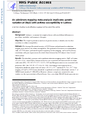 Cover page: An admixture mapping meta-analysis implicates genetic variation at 18q21 with asthma susceptibility in Latinos