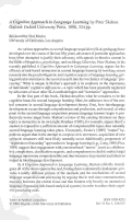 Cover page: <em>A Cognitive Approach to Language Learning</em> by Peter Skehan. Oxford: Oxford University Press, 1998, 324 pp.