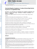 Cover page: Persistent negative symptoms in youth at clinical high risk for psychosis: A longitudinal study