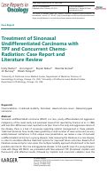 Cover page: Treatment of Sinonasal Undifferentiated Carcinoma with TPF and Concurrent Chemo-Radiation: Case Report and Literature Review