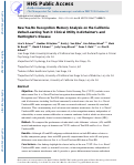 Cover page: New Yes/No Recognition Memory Analysis on the California Verbal Learning Test-3: Clinical Utility in Alzheimer’s and Huntington’s Disease