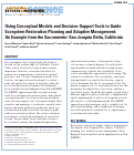 Cover page: Using Conceptual Models in Ecosystem Restoration Decision Making: An Example from the Sacramento-San Joaquin River Delta, California