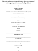 Cover page: Physical and numerical modeling of shear resistance of cast-in-place post-tensioned bridge girders