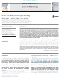 Cover page: On the variability of cold region flooding