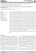 Cover page: Less-structured time in children's daily lives predicts self-directed executive functioning