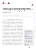 Cover page: Tryptophan Operon Diversity Reveals Evolutionary Trends among Geographically Disparate Chlamydia trachomatis Ocular and Urogenital Strains Affecting Tryptophan Repressor and Synthase Function