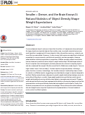 Cover page: Smaller = Denser, and the Brain Knows It: Natural Statistics of Object Density Shape Weight Expectations